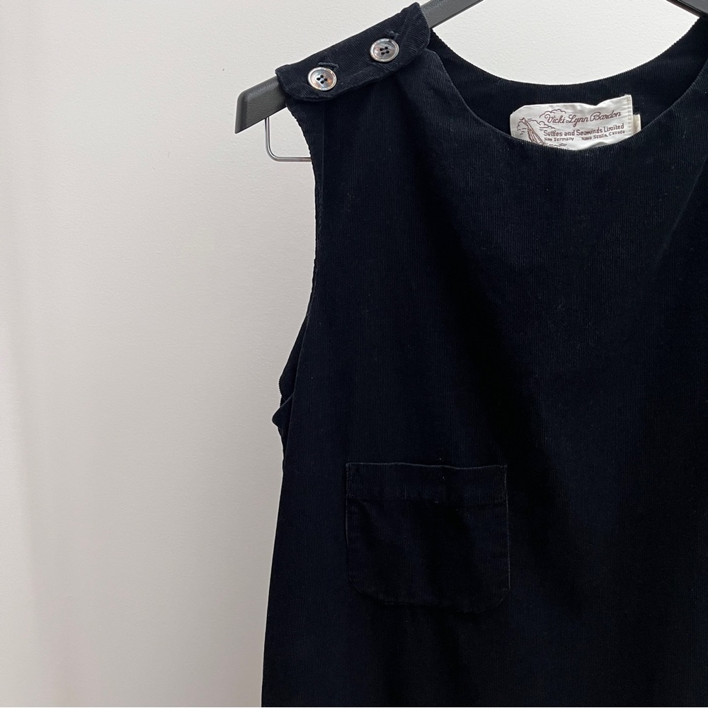 Vintage Suttles & Seawinds corduroy dress S sleeveless pinafore apron layering